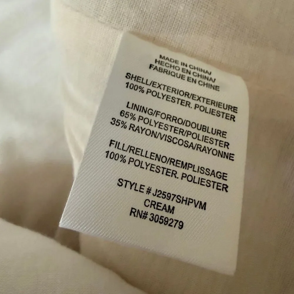 Thread & Supply Fleece Lined Puffer Vest - Cream Brown Combo size XL